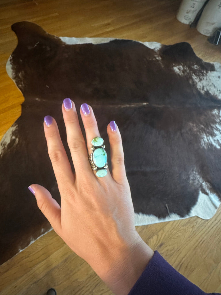 Golden Hills 3 Stone Ring