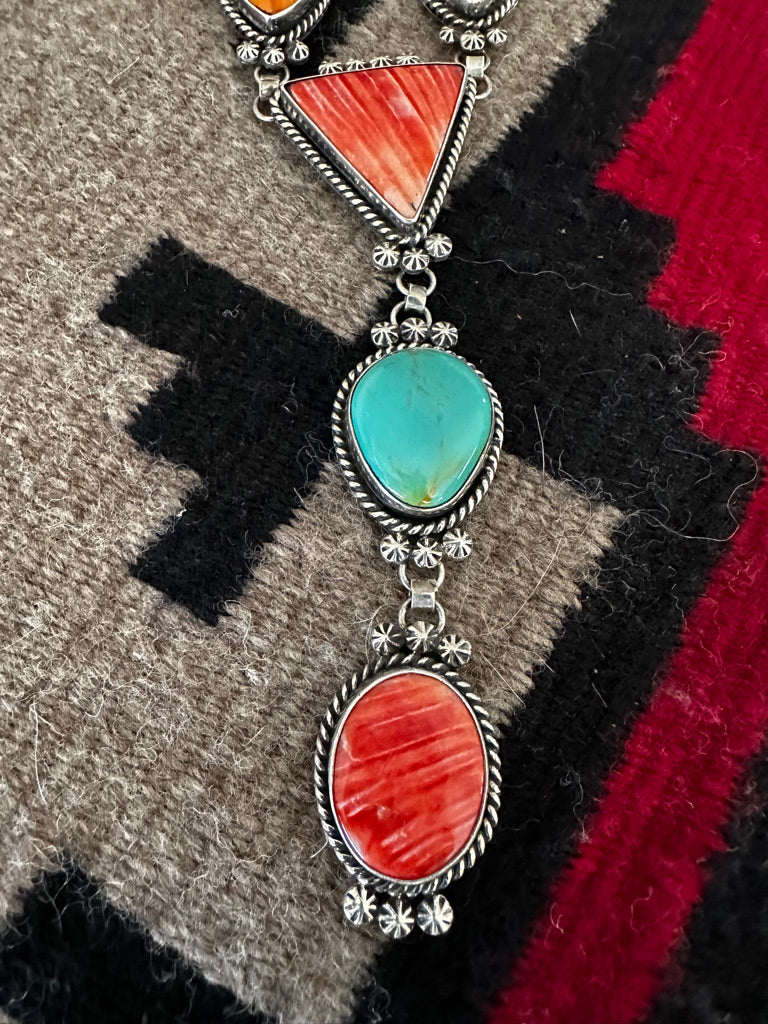 Spiny Oyster Turquoise Lariat