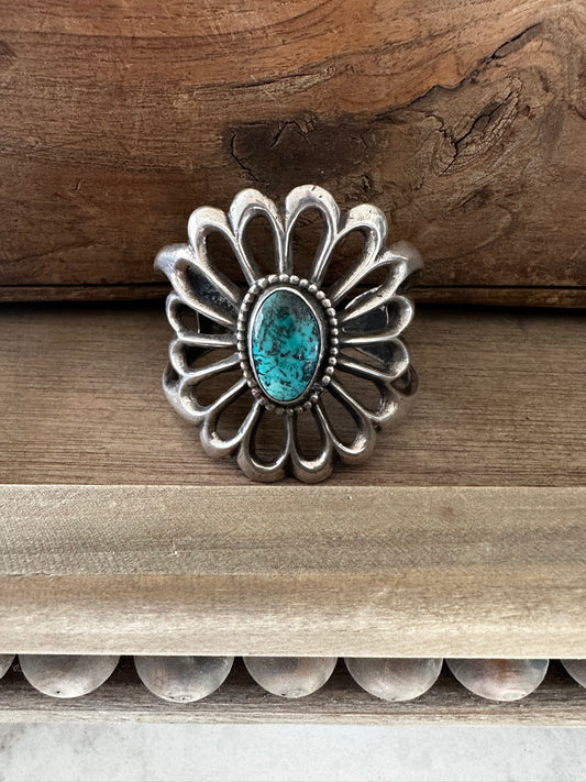 Vintage Sandcast Turquoise Bracelet