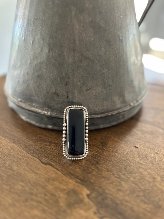 Large Black Onyx Ring
