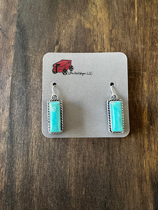 Rectangle Kingman Earrings
