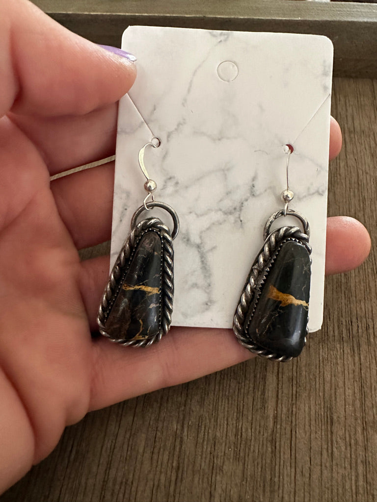 Bumblebee Jasper Earrings