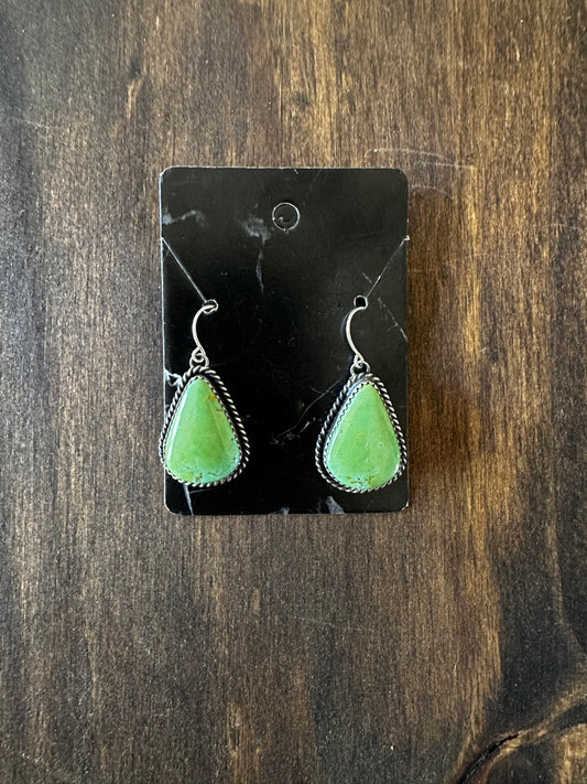 Green Turquoise Earrings