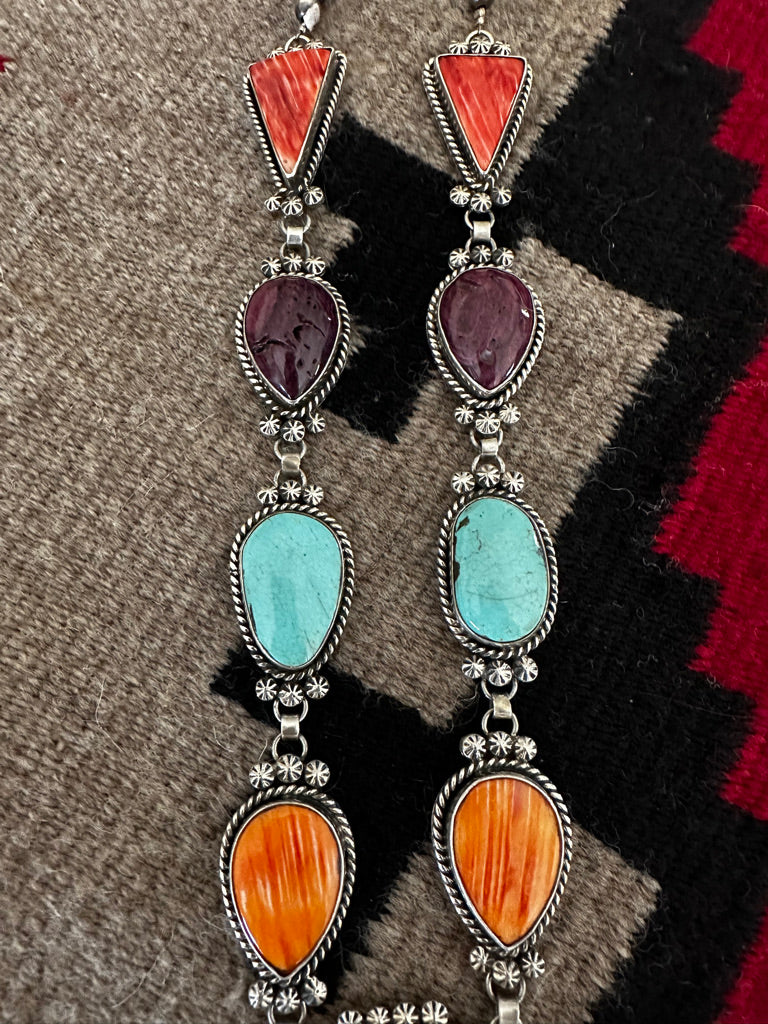 Spiny Oyster Turquoise Lariat