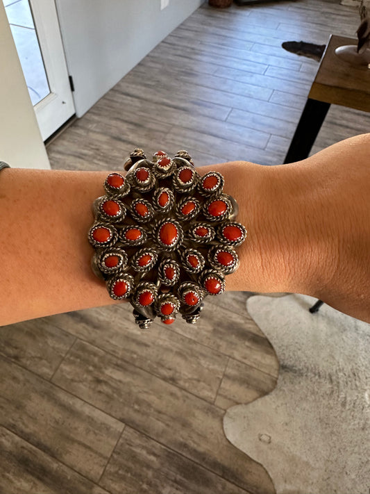 Vintage Sandcast Coral Bracelet