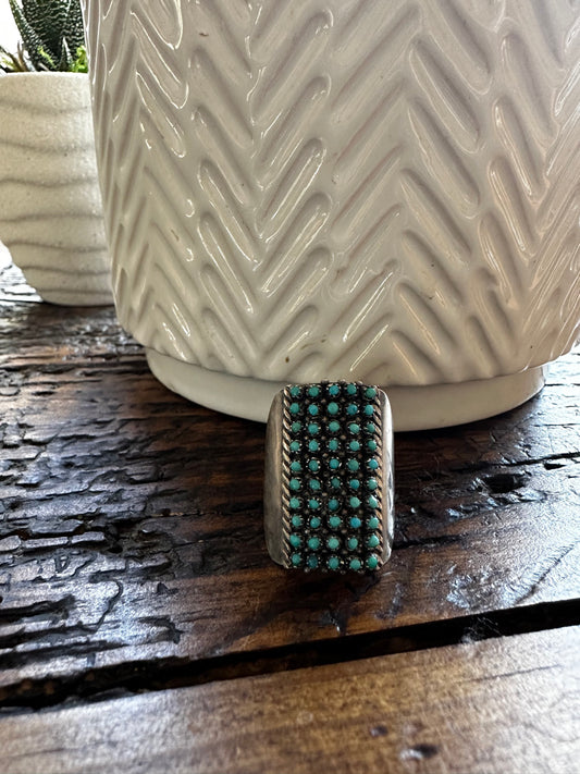 Vintage Zuni Snake Eye 50 Stone Ring