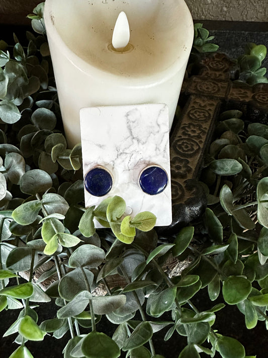 Lapis Post Earrings