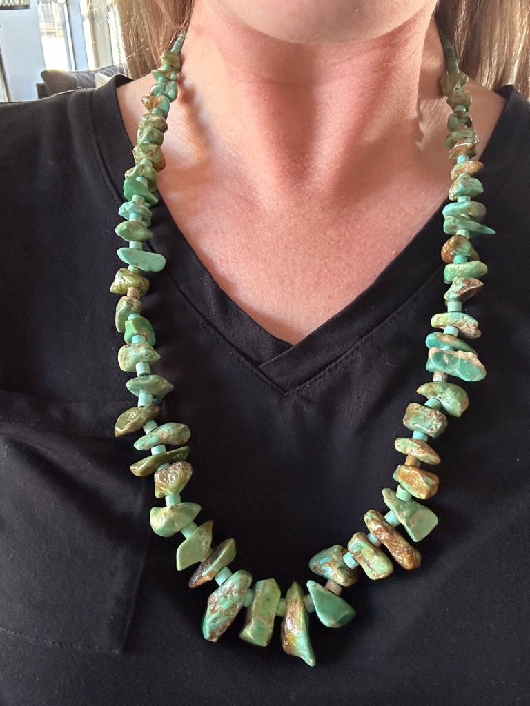 26" Turquoise Chunk Necklace