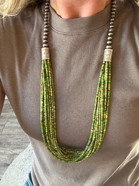 Green Turquoise 10 Strand